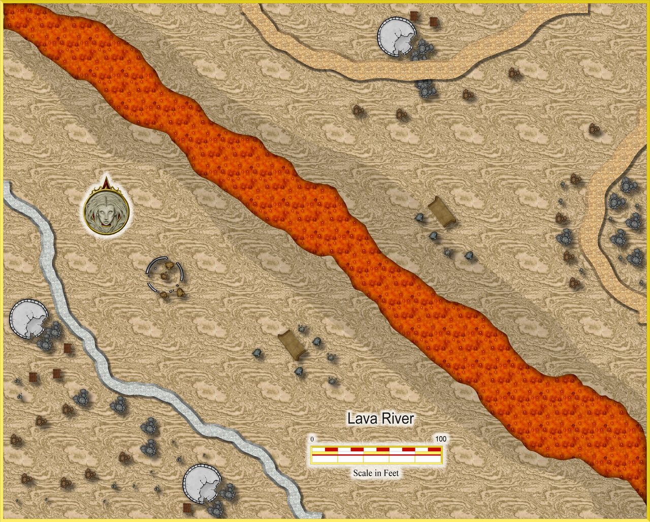 Nibirum Map: lava river by JimP